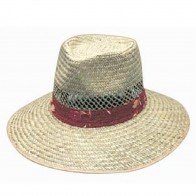 Straw Hats - Natural Straw Hat with Green Under – S-M-L-XL