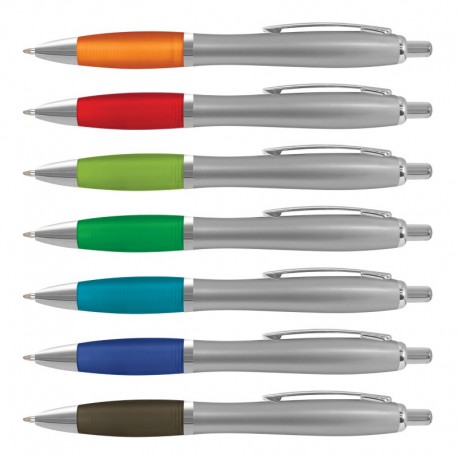 Plastic Promotional Pens - Vistro Silver Barrel Plastic Pen