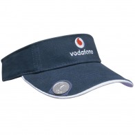 Visors - Brushed Heavy Cotton Visor with Magnetic Ball Marker on Peak