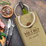 Wine Holders & Carriers - Donato Jute Double Wine Carrier
