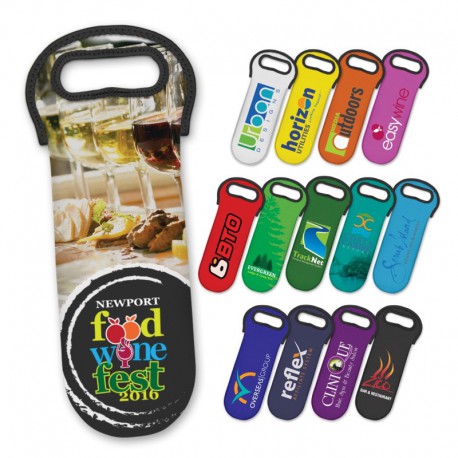 Wine Holders & Carriers - Neoprene Wine Cooler Bag - Full Colour