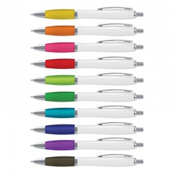 Plastic Promotional Pens - Vistro Pen - White Barrel
