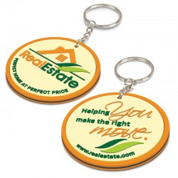 Printed Keyrings - PVC Key Ring Small - Both Sides Moulded