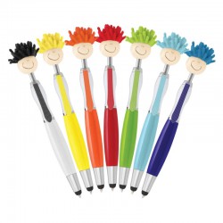 Plastic Promotional Pens - Mop Topper Pen