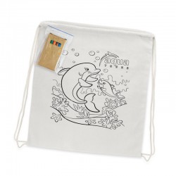 Duffle Bags & Sacks - Cotton Colouring Drawstring Backpack