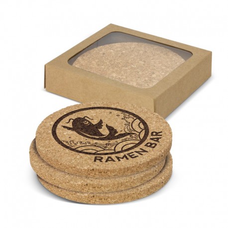 Coasters - Oakridge Cork Coaster Round Set of 4