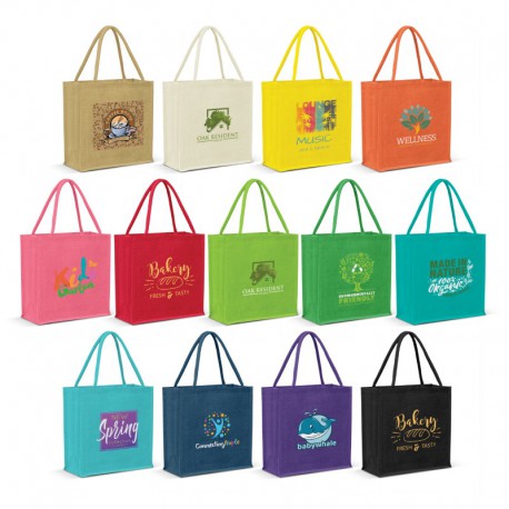 Calico & Jute Bags - Monza Jute Tote Bag - Colour Match
