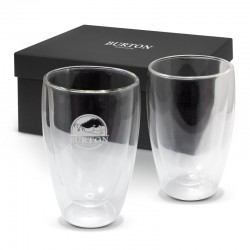 Name & Pin Badges - Tivoli Double Wall Glass Set - 410ml