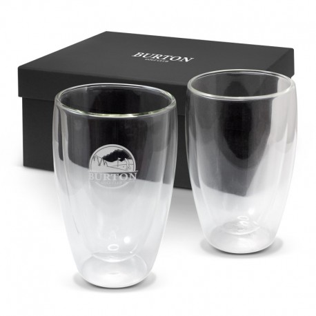 Name & Pin Badges - Tivoli Double Wall Glass Set - 410ml