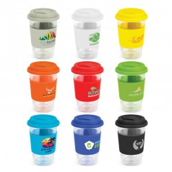 Reusable Coffee Cups - Aztec Double Wall Glass Cup