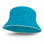 Wide Brim Hats - Bondi Bucket Hat - White Sandwich Trim