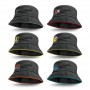 Wide Brim Hats - Bondi Bucket Hat - Coloured Sandwich Trim