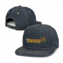 Caps - Denim Flat Peak Cap