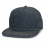 Caps - Denim Flat Peak Cap