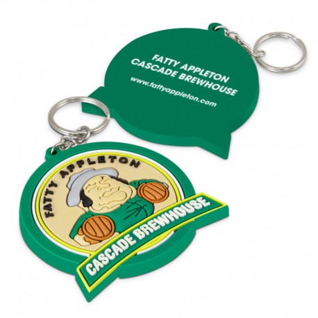 Printed Keyrings - PVC Key Ring Large - One Side Moulded