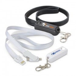 Custom Printed Lanyards - Artex 3-in-1 Charging Lanyard