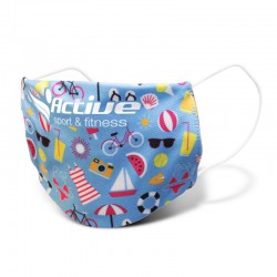 Portable Headphones - Reusable Face Mask Full Colour - Small