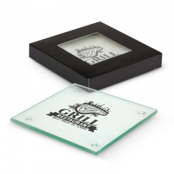 Coasters - Venice Glass Coaster Set of 2 - Square