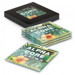 Coasters - Venice Glass Coaster Set of 4 Square - Full Colour