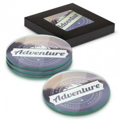 Coasters - Venice Glass Coaster Set of 4 Round - Full Colour