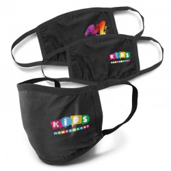 Portable Headphones - Reusable 3-ply Cotton Face Mask - Indent