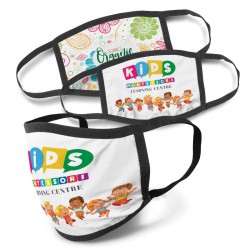 Portable Headphones - Full Colour 3-Ply Reusable Face Mask - Indent