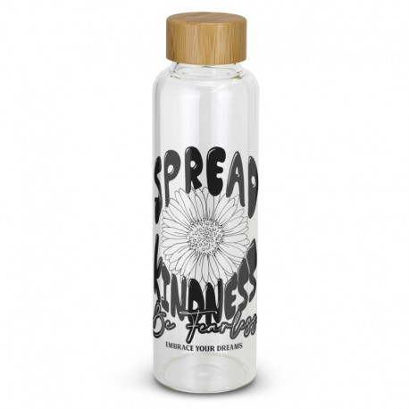 Drink Bottles - Eden Glass Bottle Bamboo Lid - 600ml
