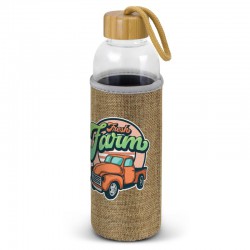 Drink Bottles - Eden Glass Bottle - Natural Sleeve - 600ml
