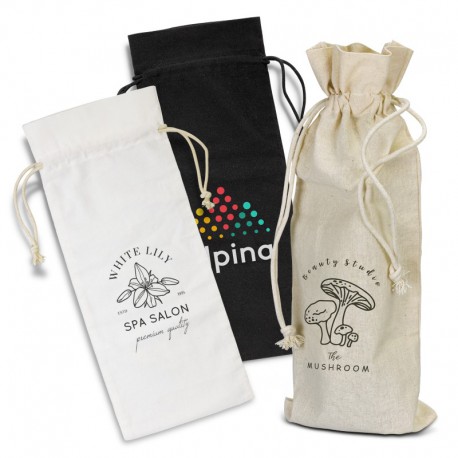 Duffle Bags & Sacks - Cotton Wine Drawstring Bag