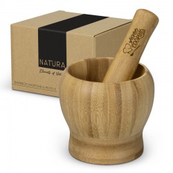 Homeware Products - Bamboo Mortar and Pestle