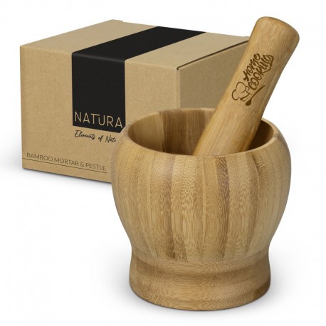 Homeware Products - Bamboo Mortar and Pestle