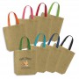 Calico & Jute Bags - Thera Jute Tote Bag - Coloured Handles