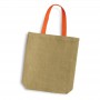 Calico & Jute Bags - Thera Jute Tote Bag - Coloured Handles