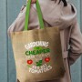 Calico & Jute Bags - Thera Jute Tote Bag - Coloured Handles