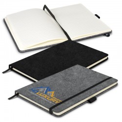 Flasks - RPET Felt Hard Cover Notebook - A5