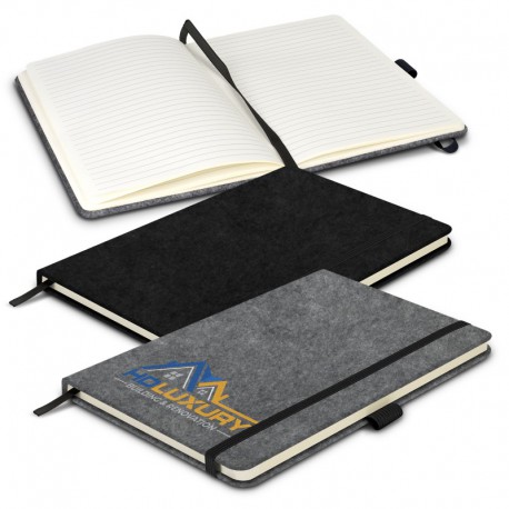 Flasks - RPET Felt Hard Cover Notebook - A5