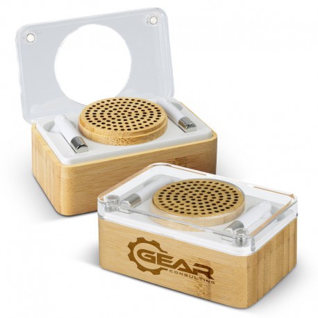 Speakers - Bamboo Wireless Speaker & Earbud Set