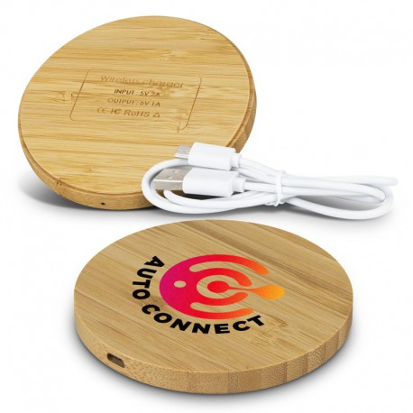 Shopping Tote Bags - Vita Bamboo Wireless Charger - Round