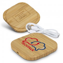 Shopping Tote Bags - Vita Bamboo Wireless Charger - Square
