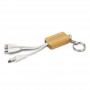 Shopping Tote Bags - Bamboo Charging Cable Key Ring - Rectangle