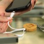 Shopping Tote Bags - Bamboo Charging Cable Key Ring - Round