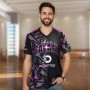 Sport Balls - Custom Mens Sports V-Neck T- Shirt
