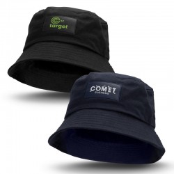 Wide Brim Hats - Bucket Hat with Patch