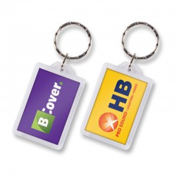 Printed Keyrings - Lens Key Ring - Rectangle
