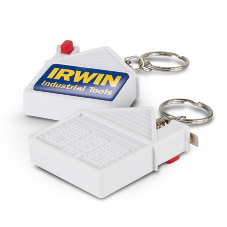 Printed Keyrings - House Tape Measure Key Ring
