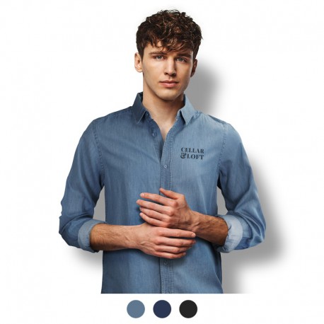 Men's Corporate Shirts - TRENDSWEAR Chester Mens Denim Shirt