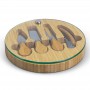 Cheese Sets - Glass & Bamboo Cheese Board