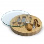 Glass & Bamboo Cheese Board