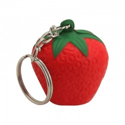 Stress Strawberry Key Ring