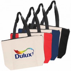 Cotton & Calico Tote Bags - Calico Zip Shopper